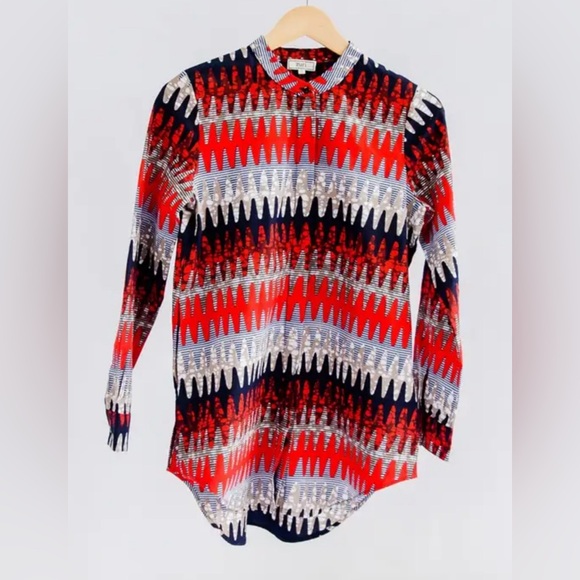 ZURI Women’s Red AC/DC Cotton Tunic Sz Med - Picture 2 of 9